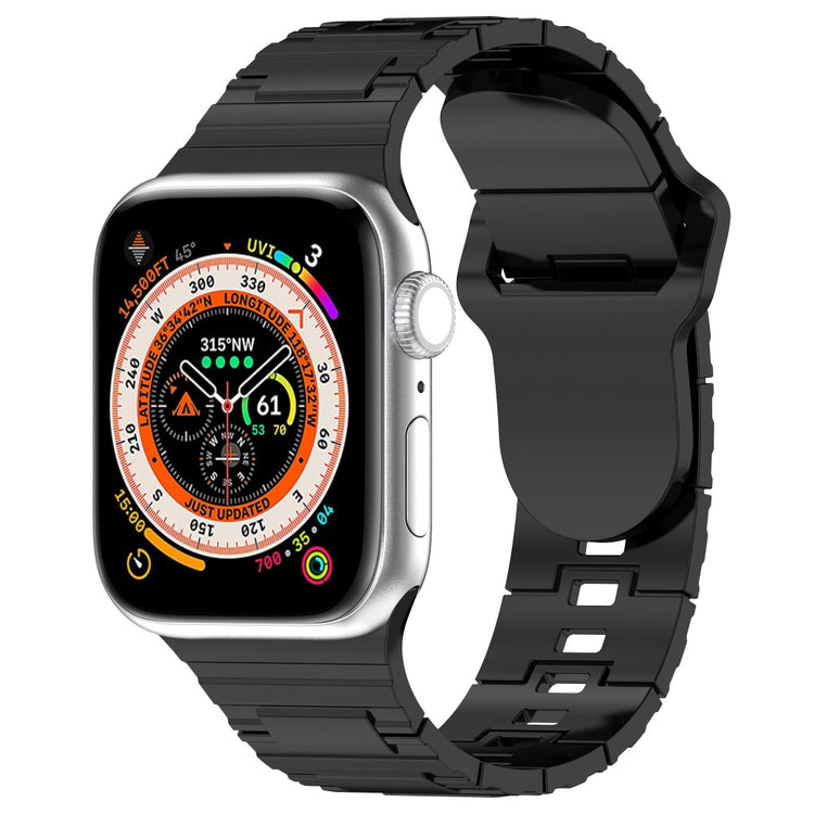 Fantastisk Silikone Universal Rem passer til Apple Smartwatch - Sort#serie_1
