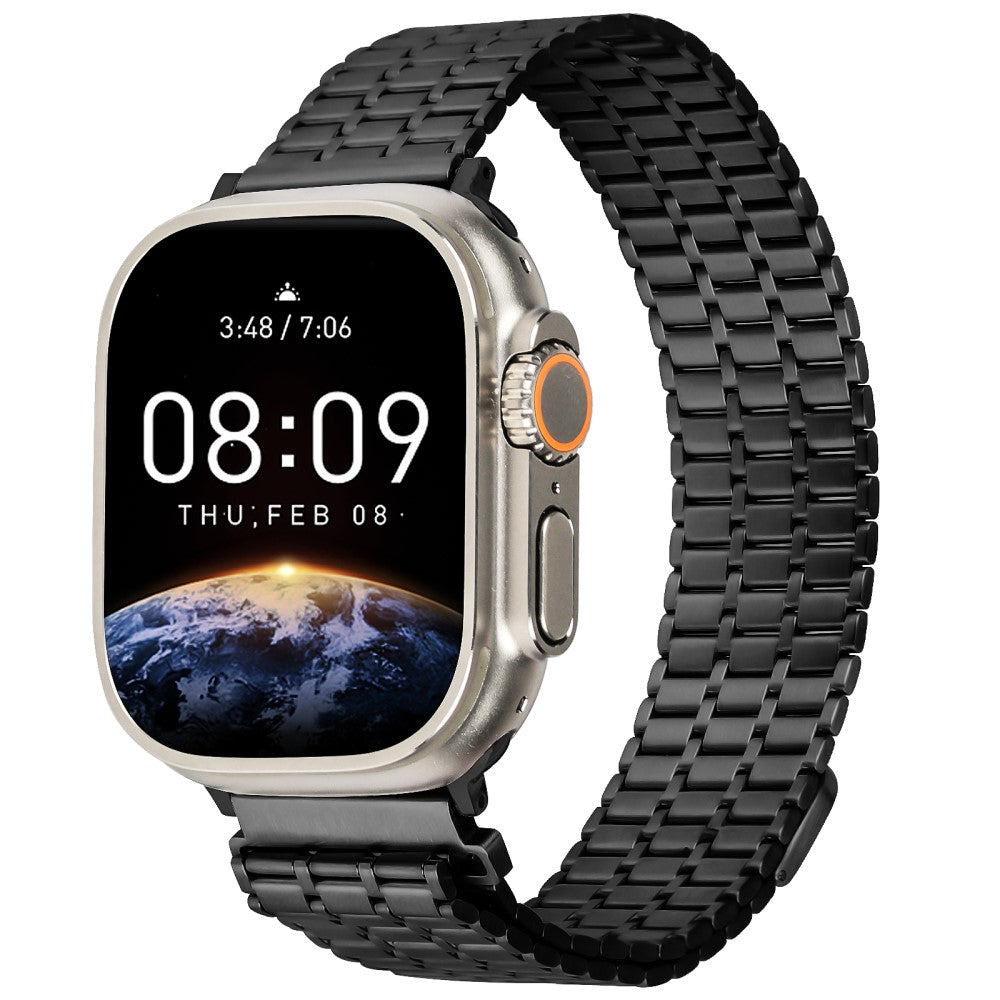 Mega Nydelig Metal Universal Rem passer til Apple Smartwatch - Sort#serie_298