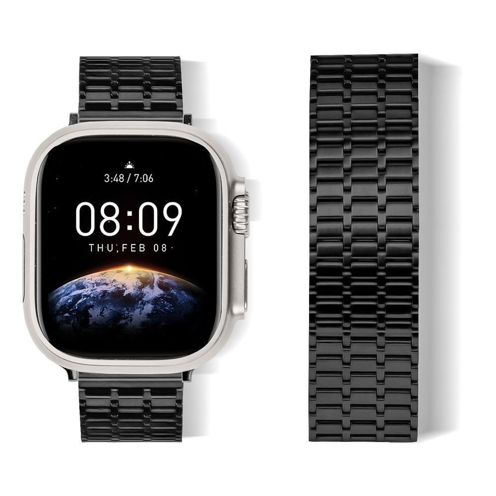Mega Nydelig Metal Universal Rem passer til Apple Smartwatch - Sort#serie_298