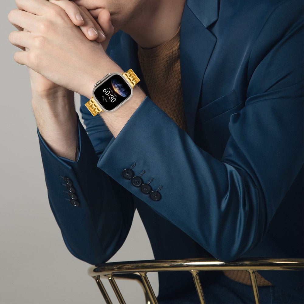 Meget Slidstærk Metal Universal Rem passer til Apple Smartwatch - Guld#serie_1
