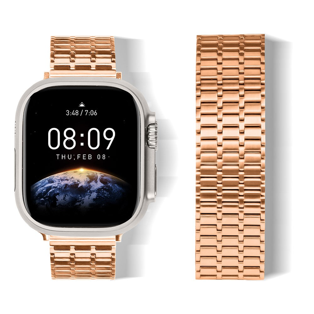 Meget Slidstærk Metal Universal Rem passer til Apple Smartwatch - Pink#serie_2