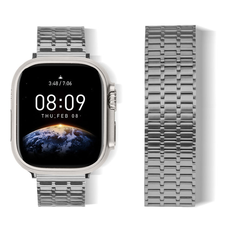 Meget Slidstærk Metal Universal Rem passer til Apple Smartwatch - Sølv#serie_3