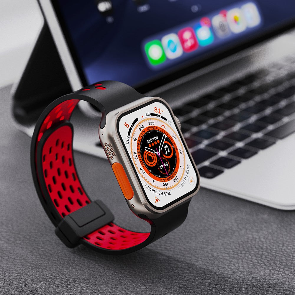 Fortrinligt Silikone Universal Rem passer til Apple Smartwatch - Grøn#serie_17