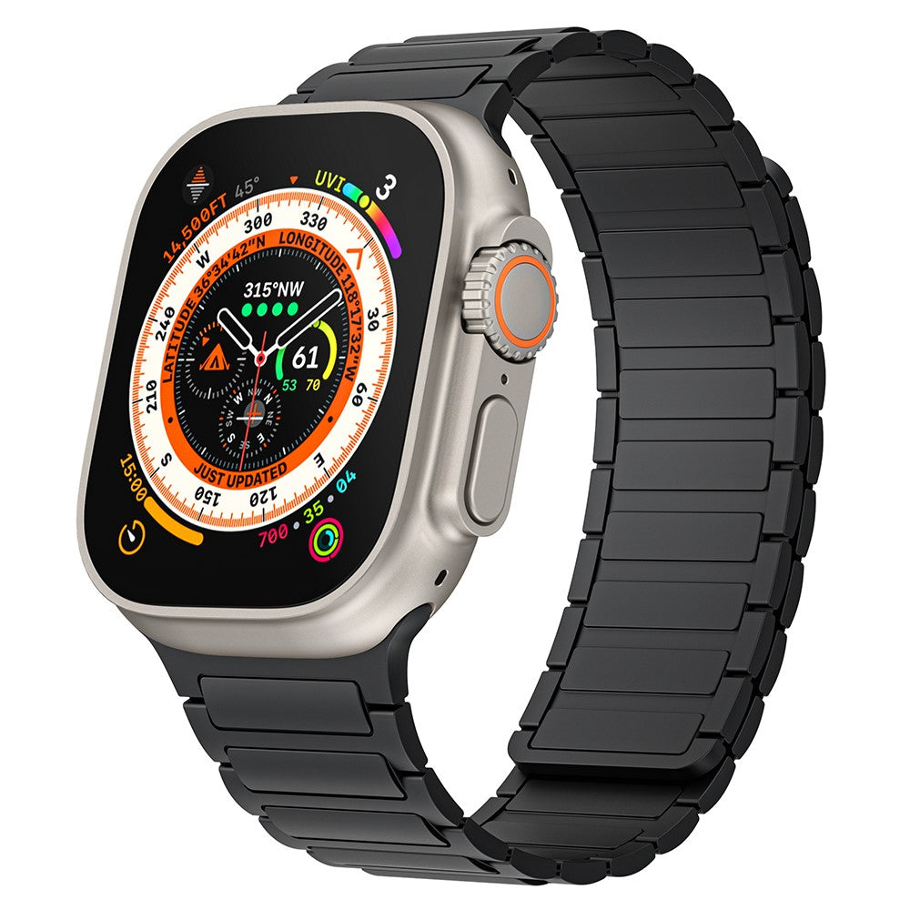Mega Godt Silikone Universal Rem passer til Apple Smartwatch - Sort#serie_1