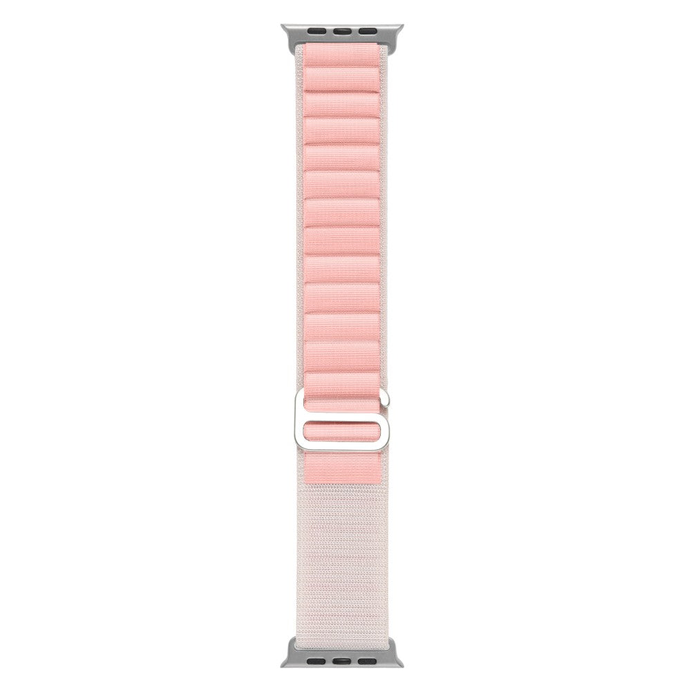 Rigtigt Holdbart Nylon Universal Rem passer til Apple Smartwatch - Pink#serie_9