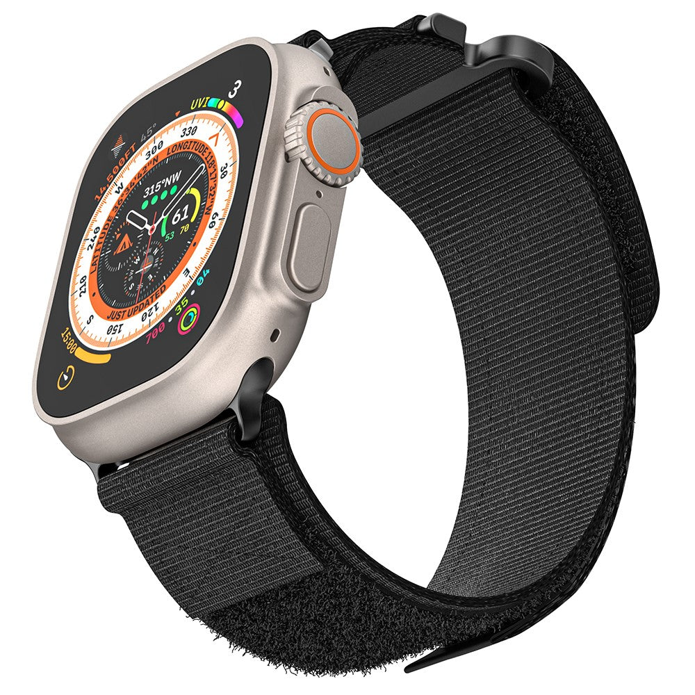 Mega Cool Nylon Universal Rem passer til Apple Smartwatch - Sort#serie_1