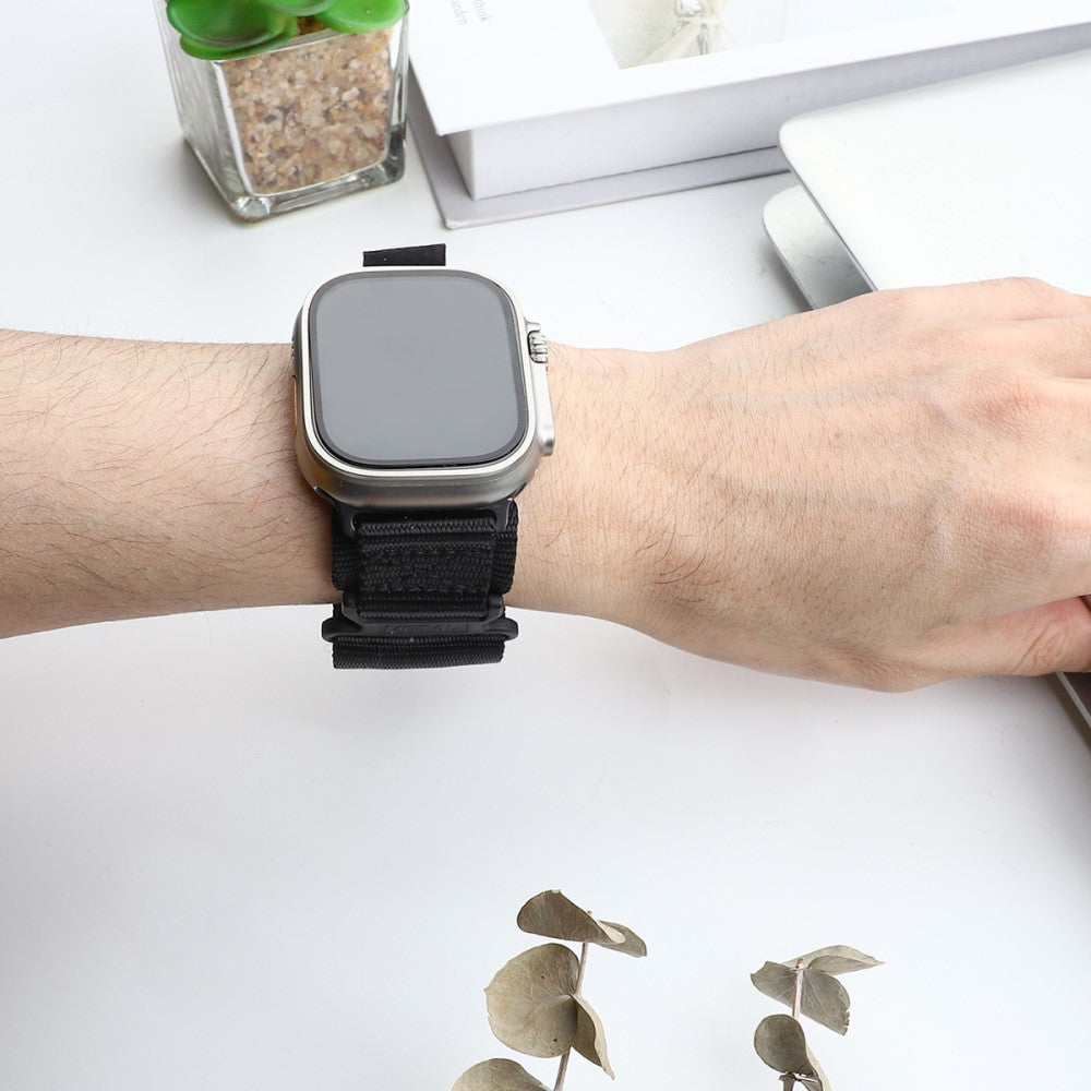 Mega Cool Nylon Universal Rem passer til Apple Smartwatch - Sort#serie_1