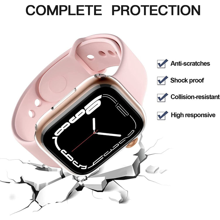 Super Pænt Apple Watch Series 8 (45mm) Silikone Cover - Gennemsigtig#serie_030