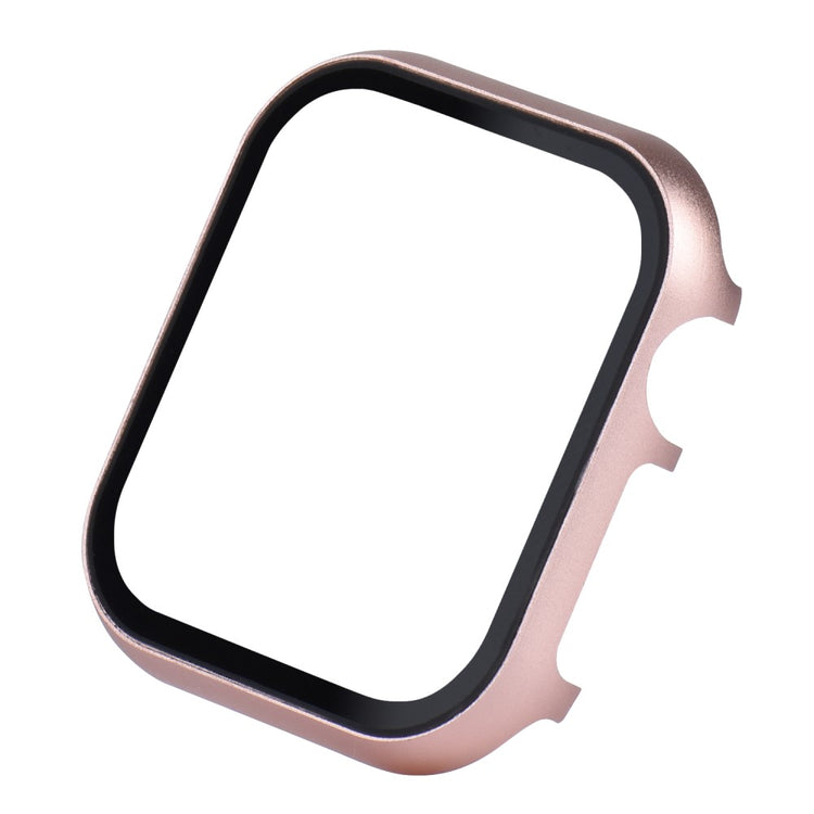 Flot Universal Cover med Skærmbeskytter i Metal og Hærdet Glas passer til Apple Watch Series 8 (45mm) / Apple Watch Series 7 45mm - Pink#serie_4