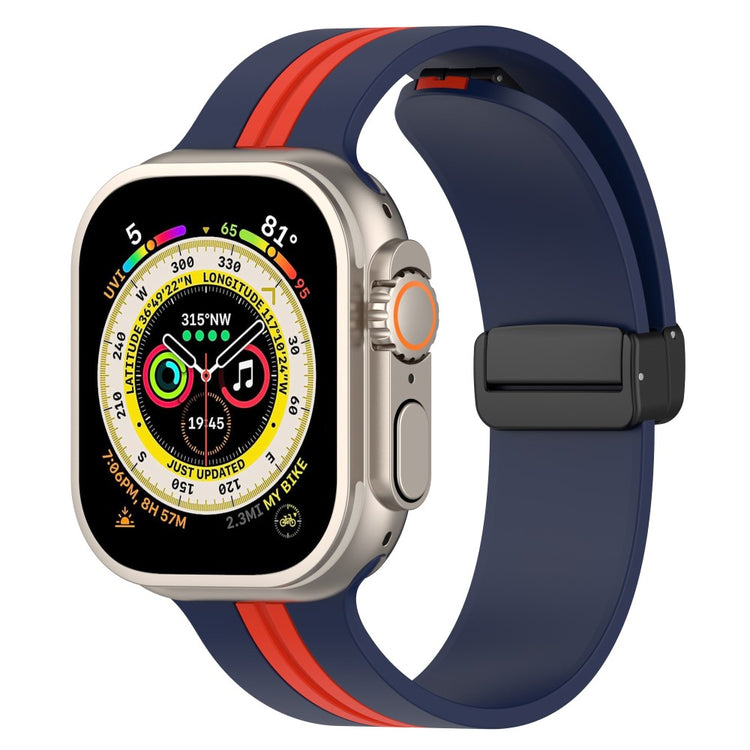 Helt Vildt Godt Silikone Universal Rem passer til Apple Smartwatch - Blå#serie_12