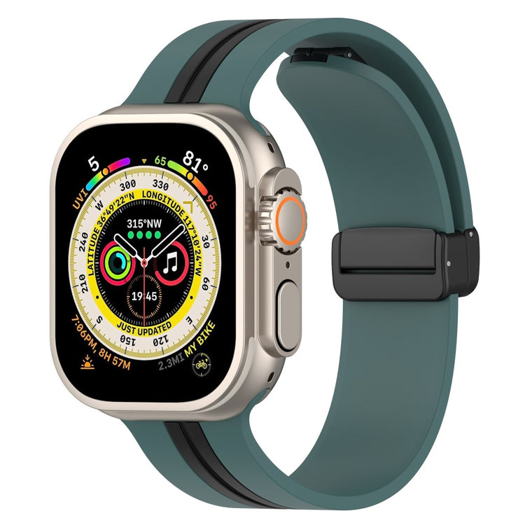 Helt Vildt Godt Silikone Universal Rem passer til Apple Smartwatch - Grøn#serie_6