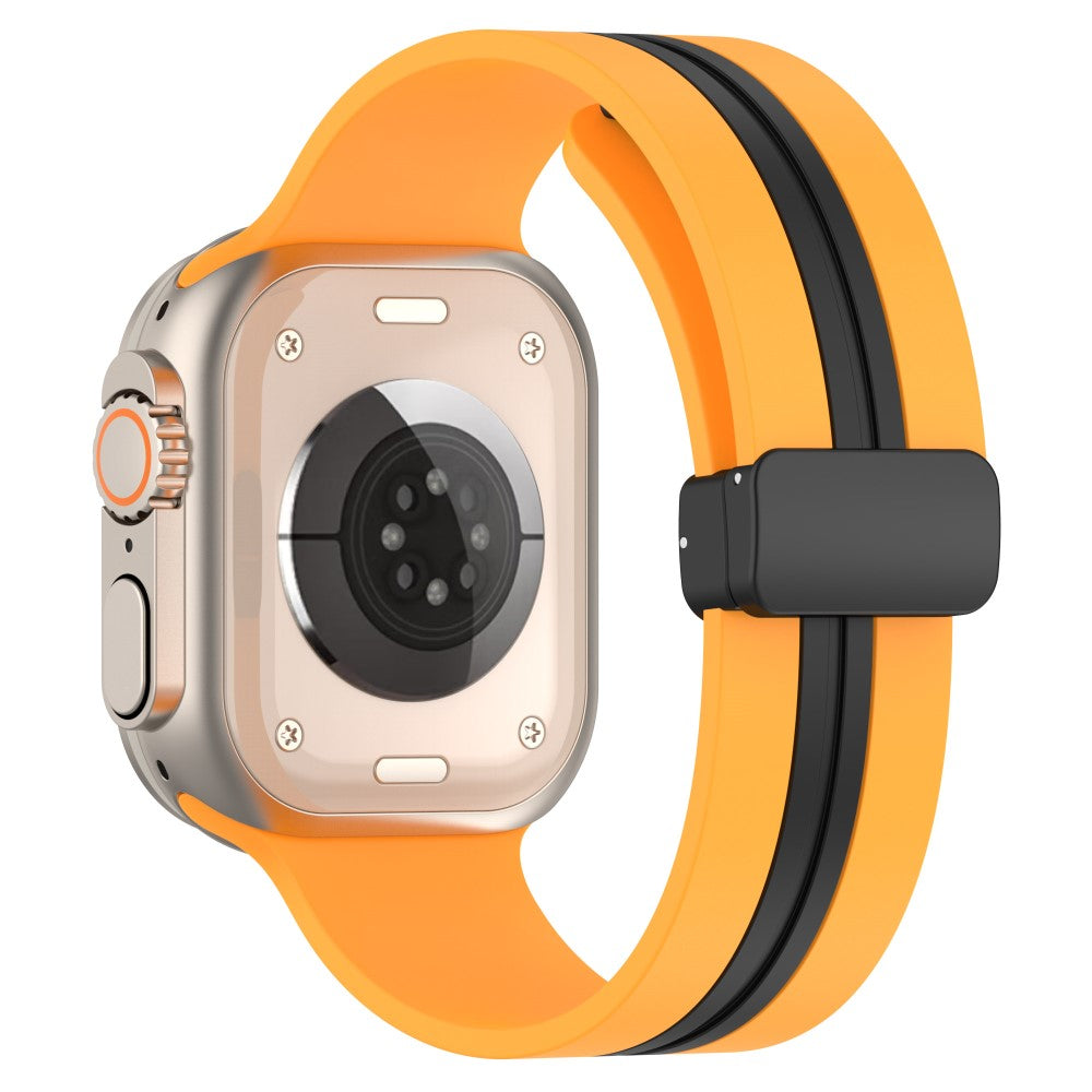 Helt Vildt Godt Silikone Universal Rem passer til Apple Smartwatch - Gul#serie_8