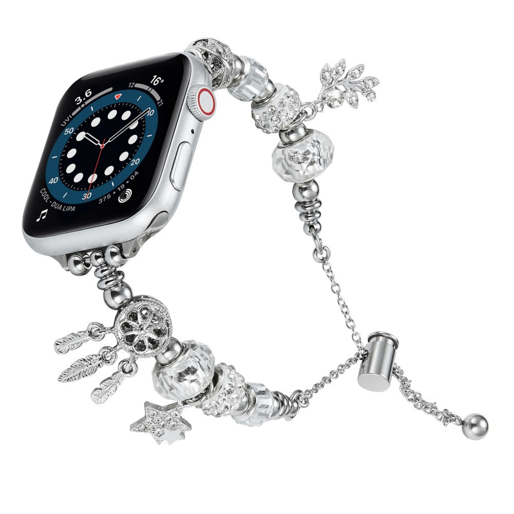 Vildt Smuk Metal Og Rhinsten Universal Rem passer til Apple Smartwatch - Sølv#serie_5