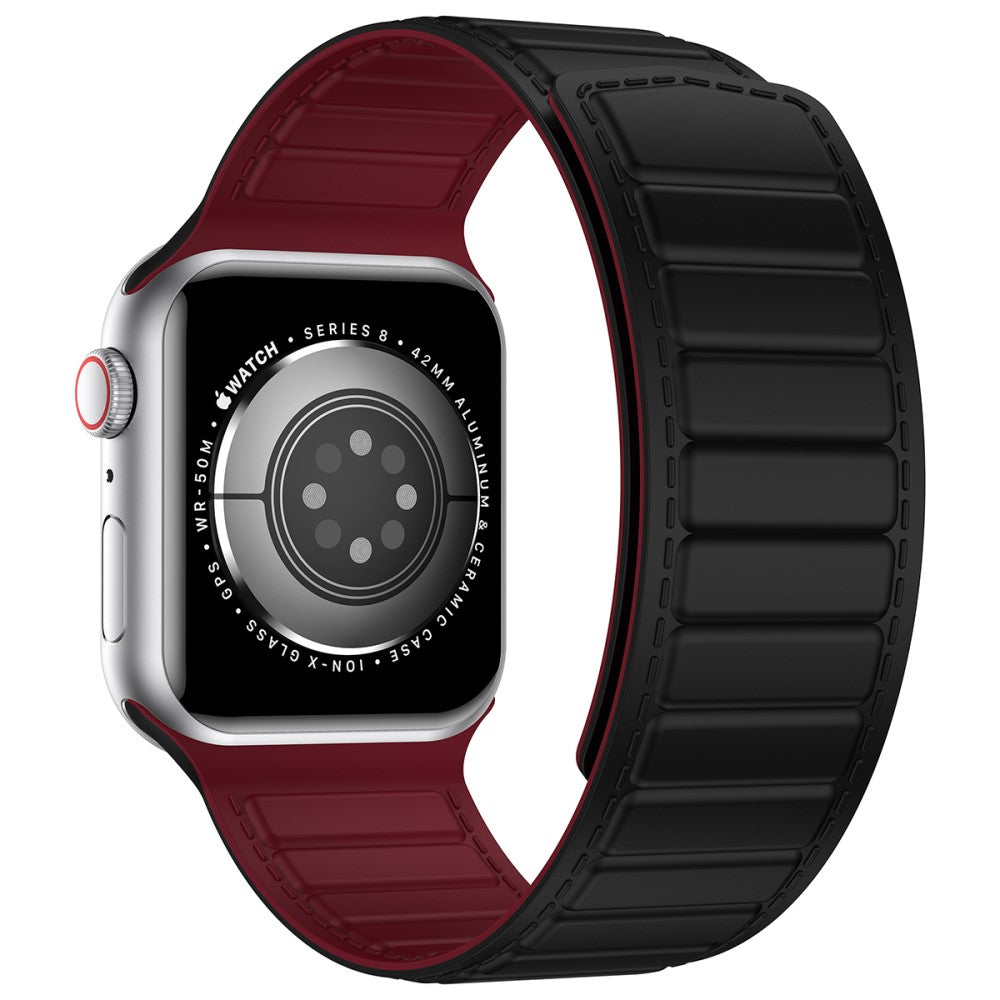 Fremragende Silikone Universal Rem passer til Apple Smartwatch - Rød#serie_6