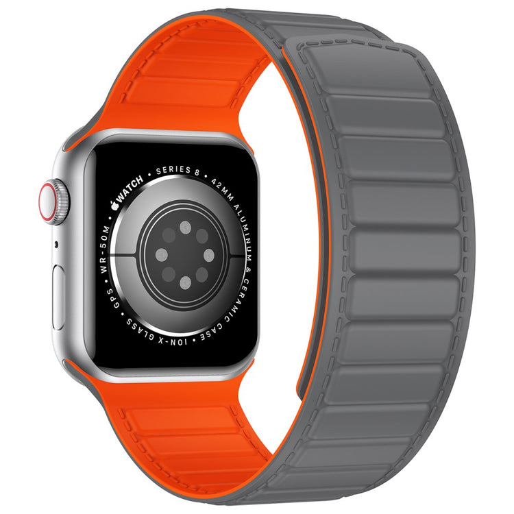Fremragende Silikone Universal Rem passer til Apple Smartwatch - Sølv#serie_8