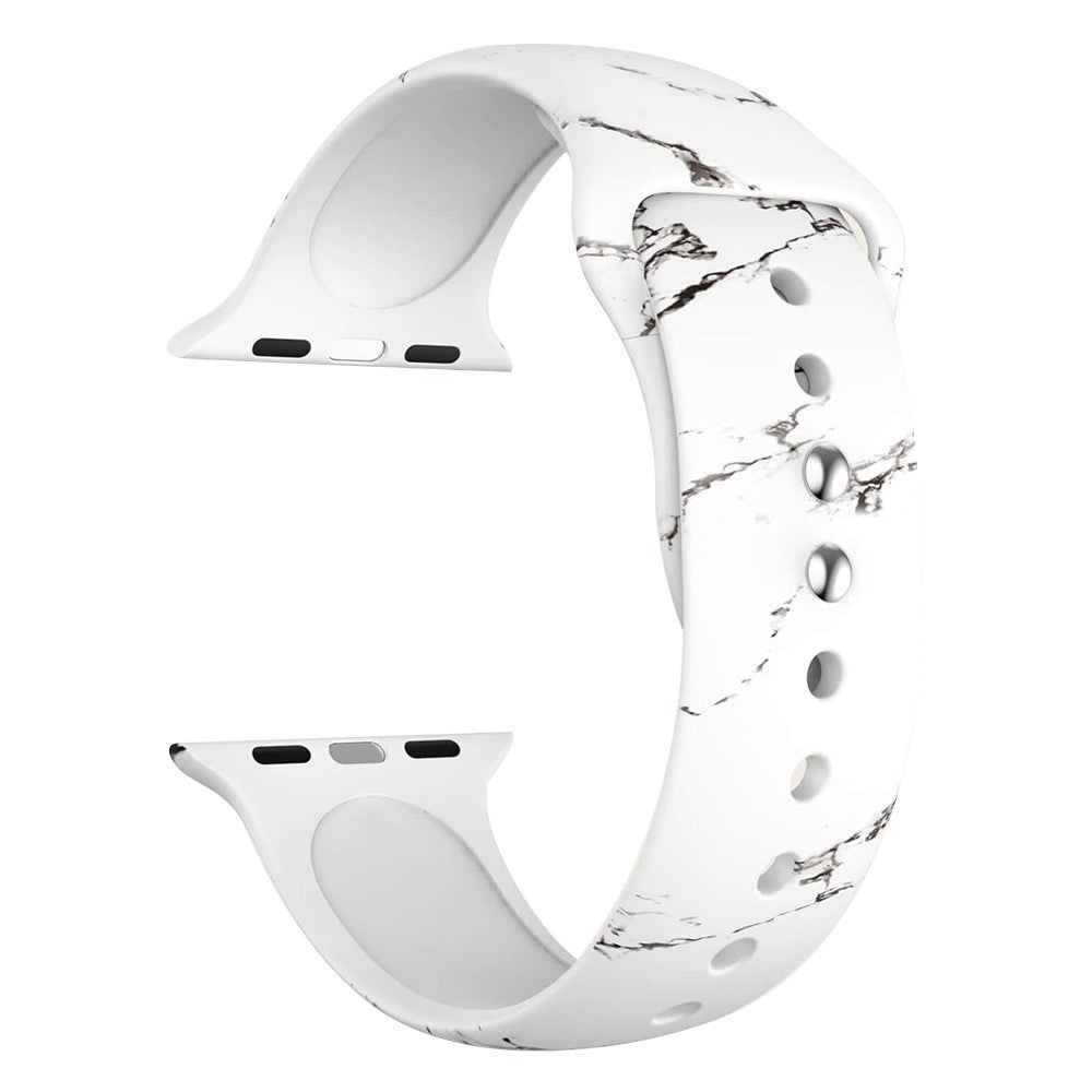 Supercool Silikone Universal Rem passer til Apple Smartwatch - Størrelse: M - Hvid#serie_4
