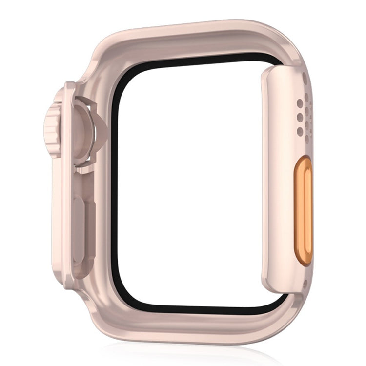 Super Flot Universal Cover med Skærmbeskytter i Plastik og Hærdet Glas passer til Apple Watch Series 8 (45mm) / Apple Watch Series 7 45mm - Pink#serie_1