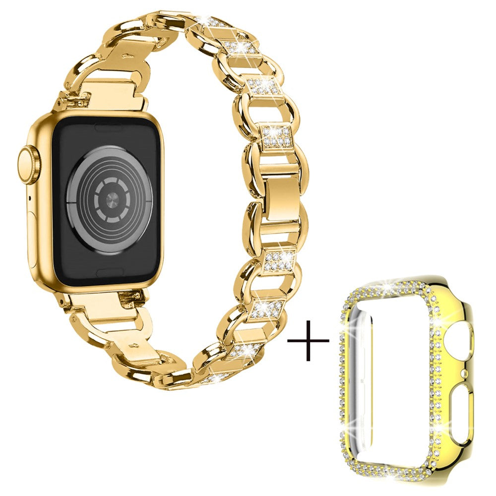 Metal Cover passer til Apple Watch Series 8 (45mm) / Apple Watch Series 7 45mm - Guld#serie_1