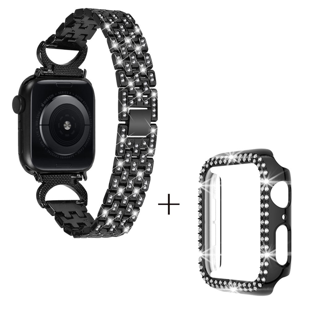 Metal Cover passer til Apple Watch Series 8 (45mm) / Apple Watch Series 7 45mm - Sort#serie_1