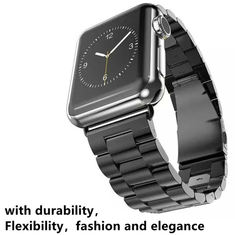 Meget Fed Metal Universal Rem passer til Apple Smartwatch - Sort#serie_1