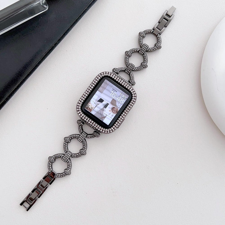 Alle Tiders Metal Universal Rem passer til Apple Smartwatch - Sort#serie_3