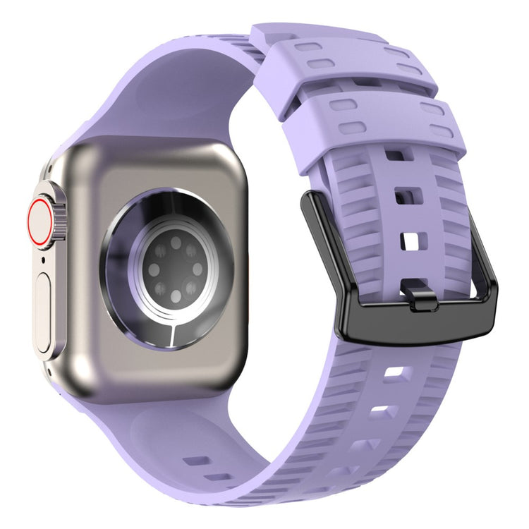 Godt Metal Og Silikone Universal Rem passer til Apple Smartwatch - Lilla#serie_12