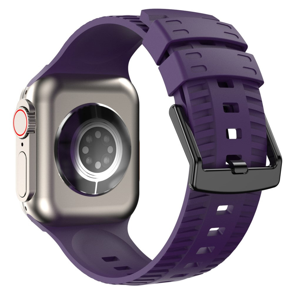 Godt Metal Og Silikone Universal Rem passer til Apple Smartwatch - Lilla#serie_13