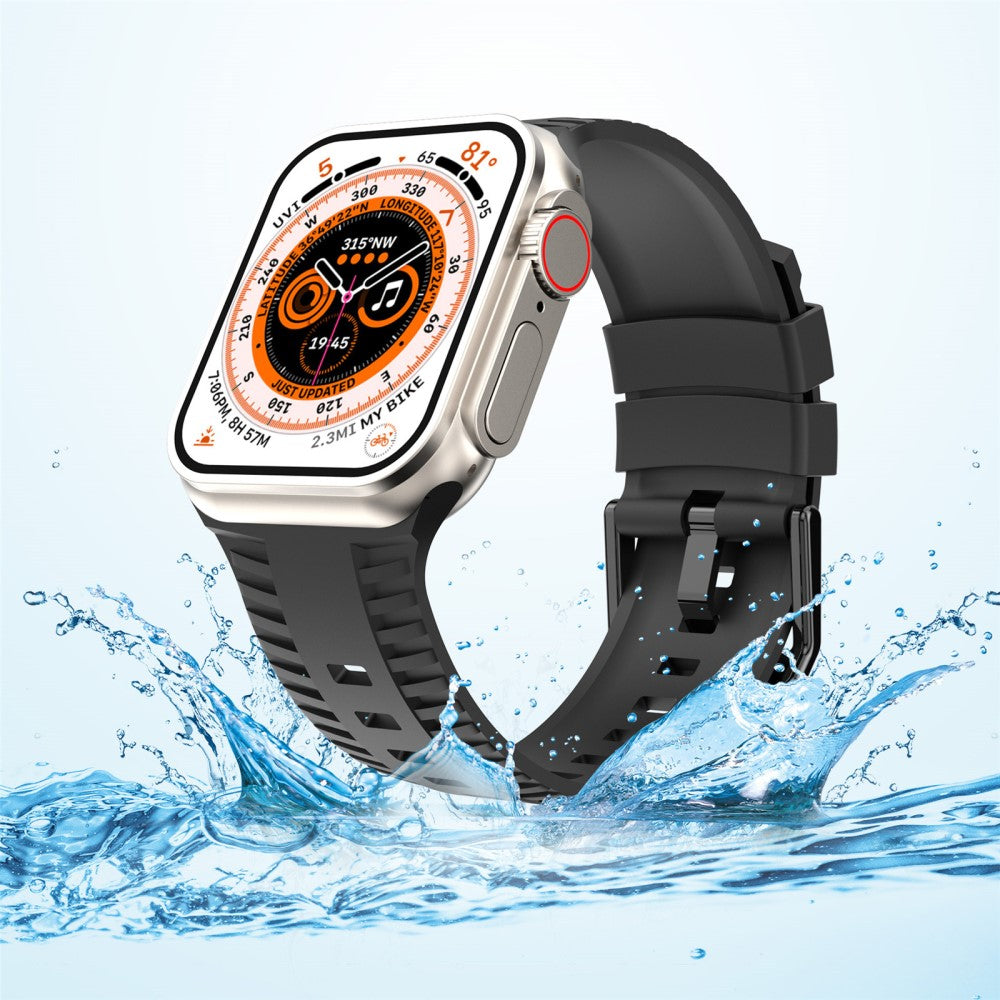 Godt Metal Og Silikone Universal Rem passer til Apple Smartwatch - Orange#serie_3