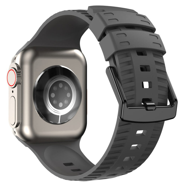 Godt Metal Og Silikone Universal Rem passer til Apple Smartwatch - Sølv#serie_9