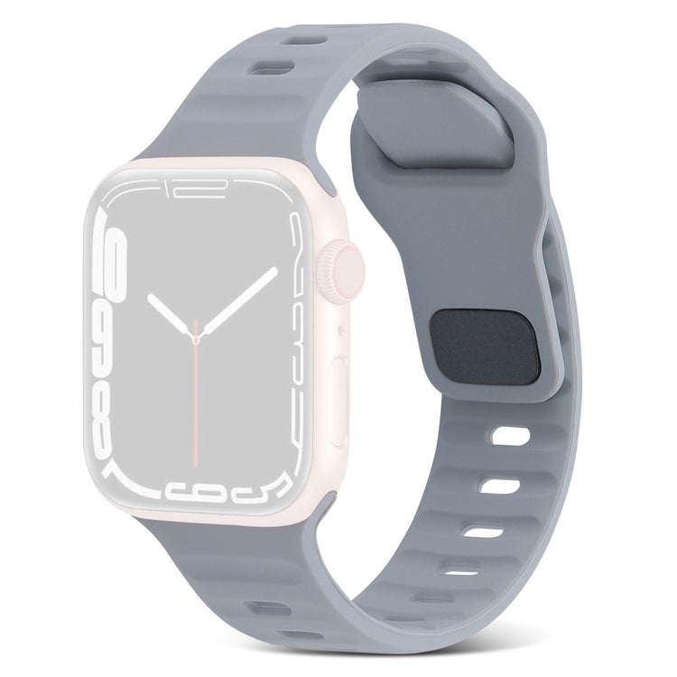 Mega Fantastisk Silikone Universal Rem passer til Apple Smartwatch - Sølv#serie_10