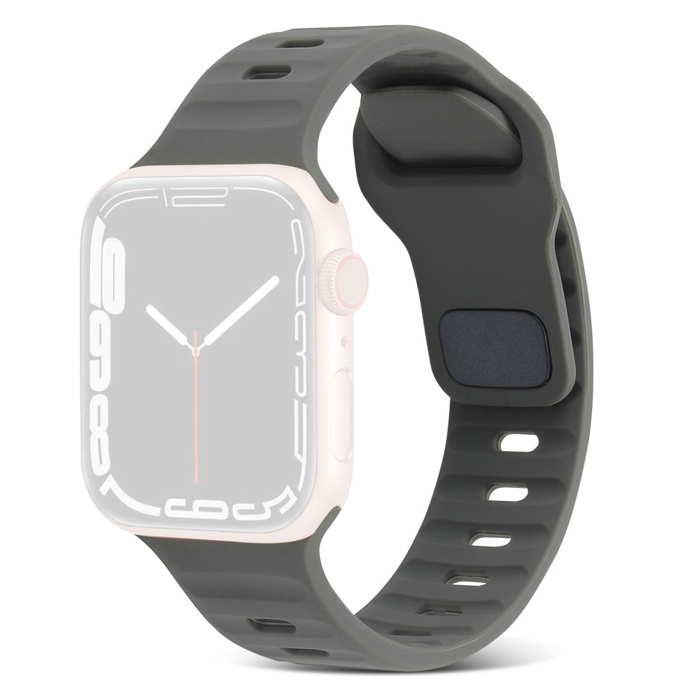 Mega Fantastisk Silikone Universal Rem passer til Apple Smartwatch - Sølv#serie_12