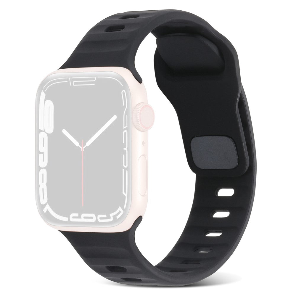 Mega Fantastisk Silikone Universal Rem passer til Apple Smartwatch - Sort#serie_5