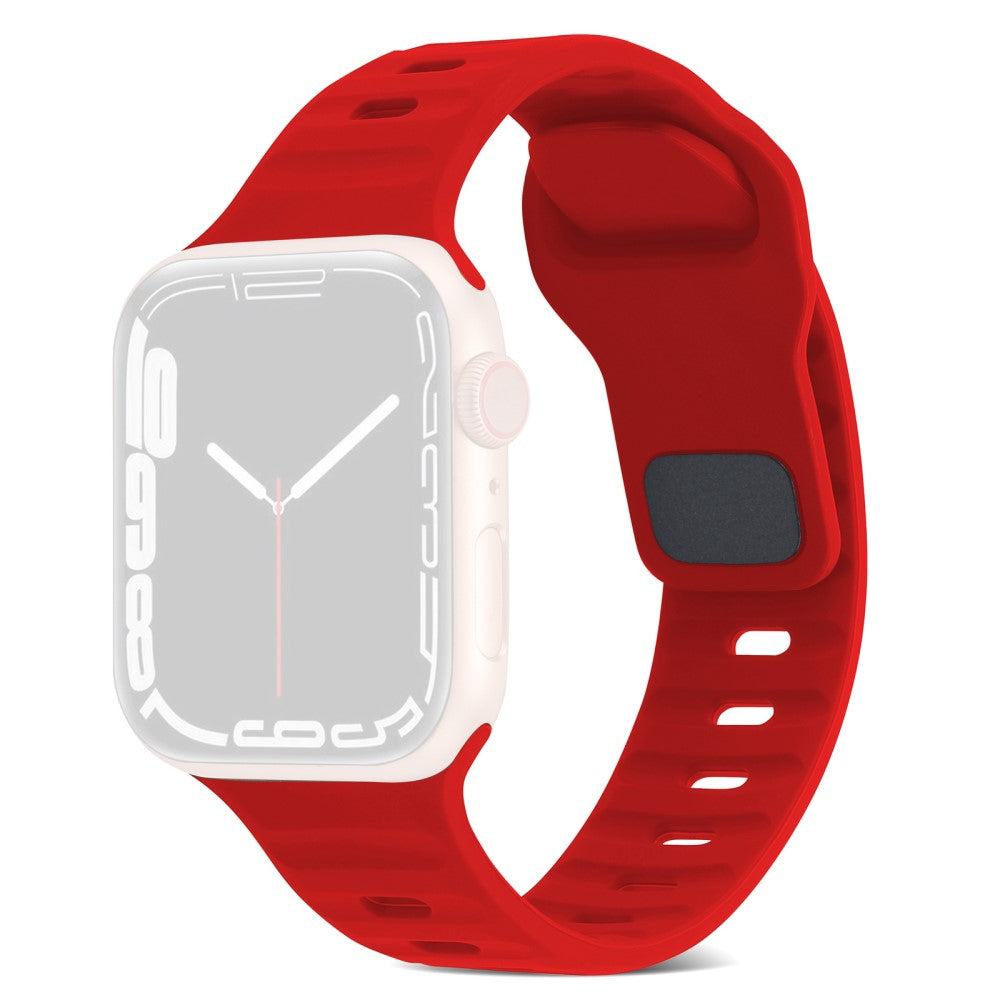 Mega Fantastisk Silikone Universal Rem passer til Apple Smartwatch - Rød#serie_6