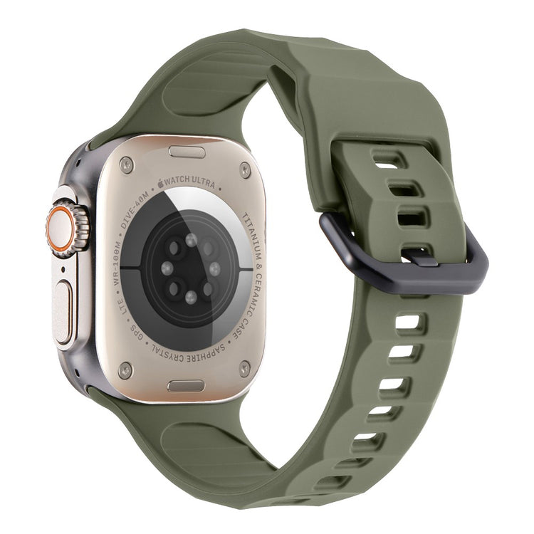 Glimrende Metal Og Silikone Universal Rem passer til Apple Smartwatch - Grøn#serie_2