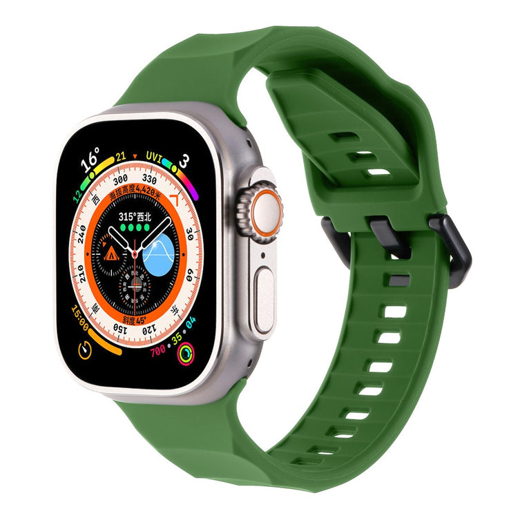 Glimrende Metal Og Silikone Universal Rem passer til Apple Smartwatch - Grøn#serie_8