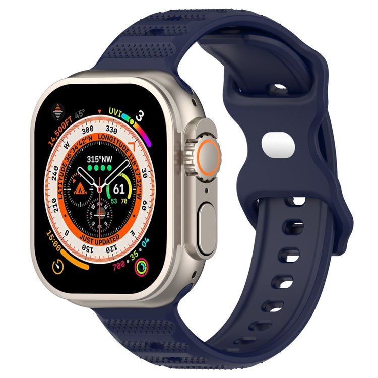 Eminent Metal Og Silikone Universal Rem passer til Apple Smartwatch - Blå#serie_10