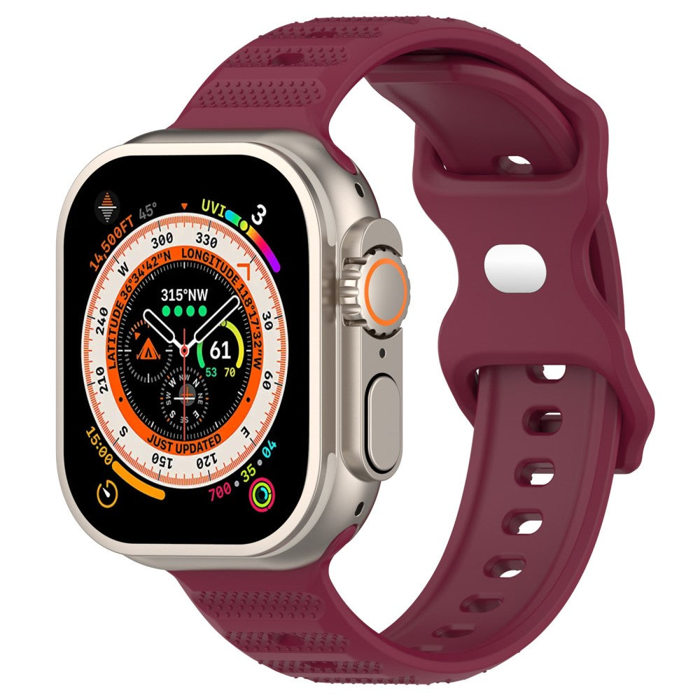 Eminent Metal Og Silikone Universal Rem passer til Apple Smartwatch - Rød#serie_7
