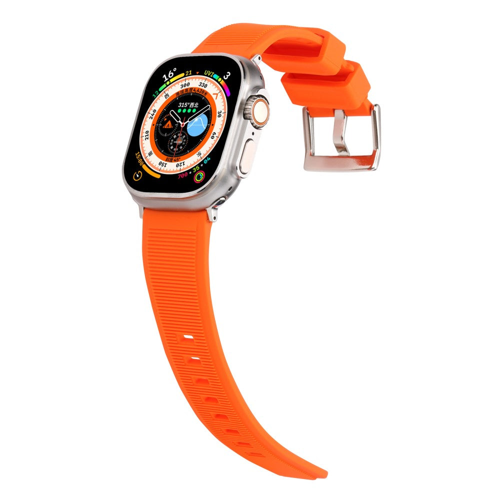 Meget Holdbart Silikone Universal Rem passer til Apple Smartwatch - Sølv#serie_12