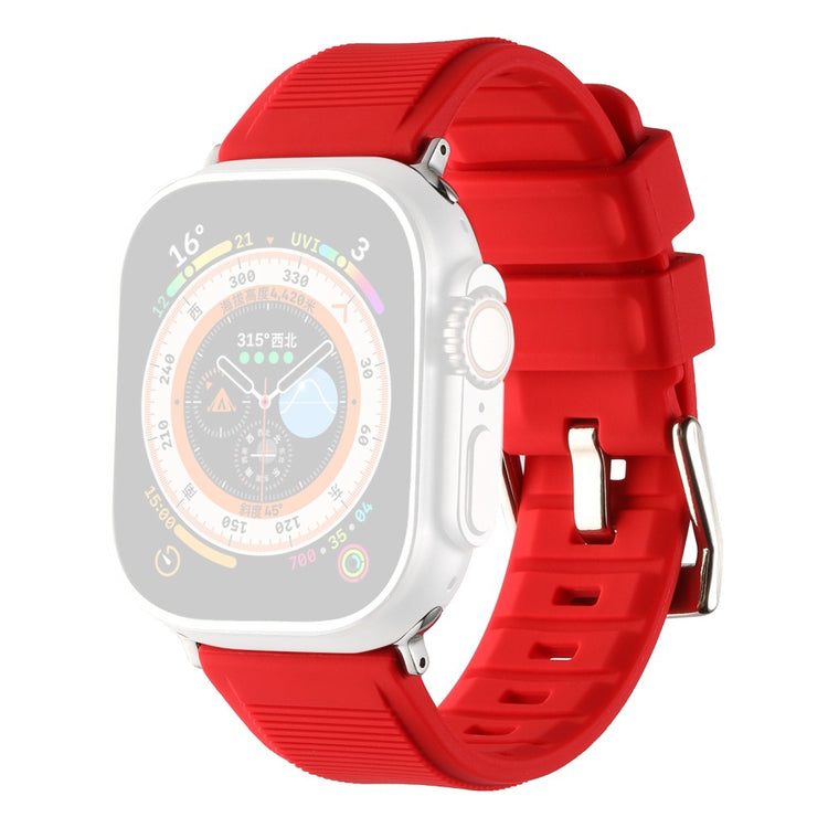 Meget Holdbart Silikone Universal Rem passer til Apple Smartwatch - Rød#serie_4
