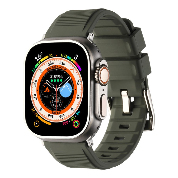 Meget Holdbart Silikone Universal Rem passer til Apple Smartwatch - Grøn#serie_6