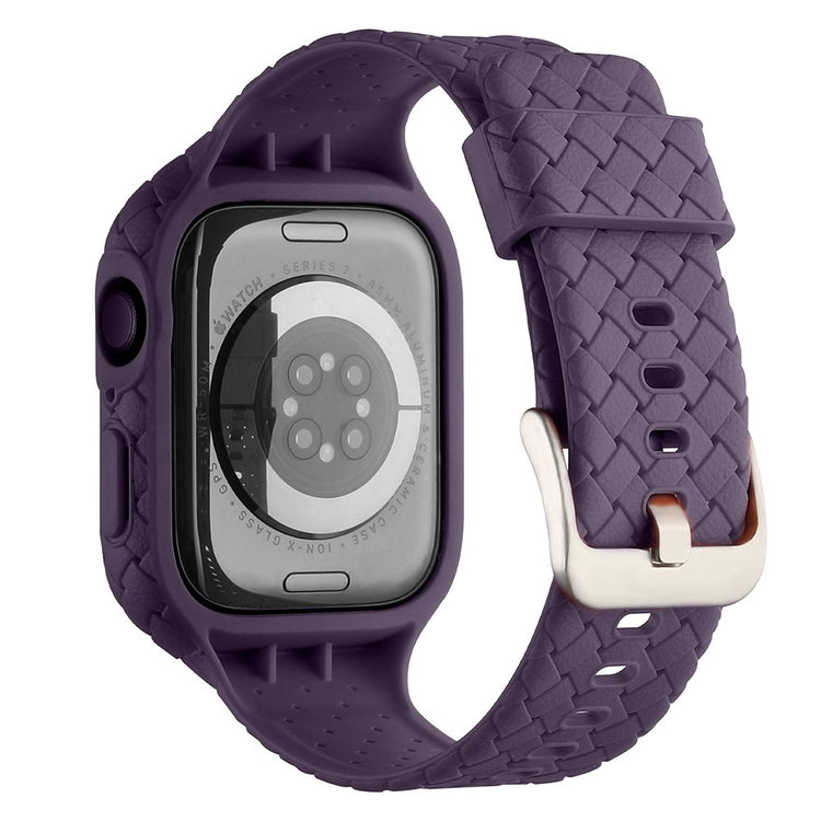 Metal Og Silikone Universal Rem passer til Apple Watch Series 8 (45mm) / Apple Watch Series 7 45mm - Lilla#serie_4