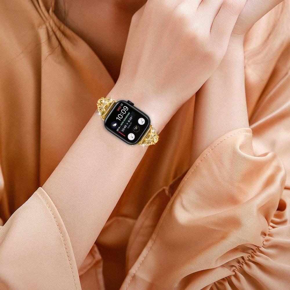 Flot Metal Universal Rem passer til Apple Smartwatch - Guld#serie_2