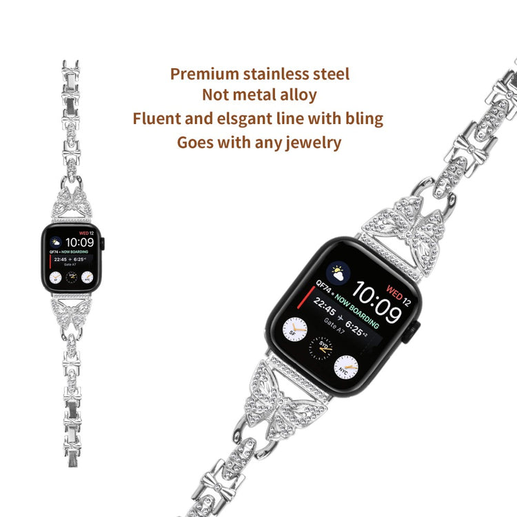 Flot Metal Universal Rem passer til Apple Smartwatch - Sølv#serie_4