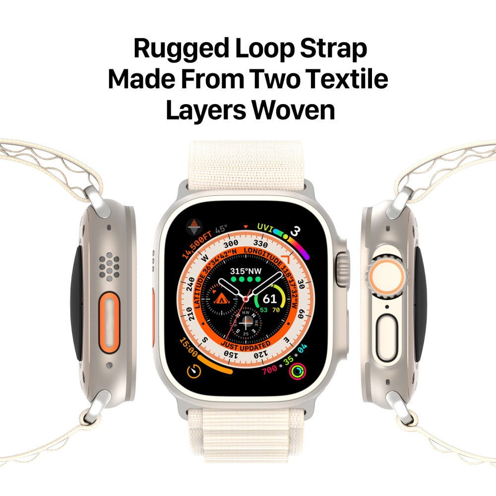 Rigtigt Pænt Metal Og Nylon Universal Rem passer til Apple Smartwatch - Hvid#serie_4