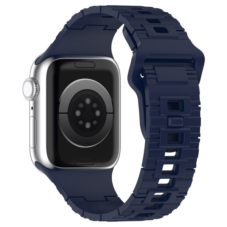 Mega Fed Silikone Universal Rem passer til Apple Smartwatch - Blå#serie_4