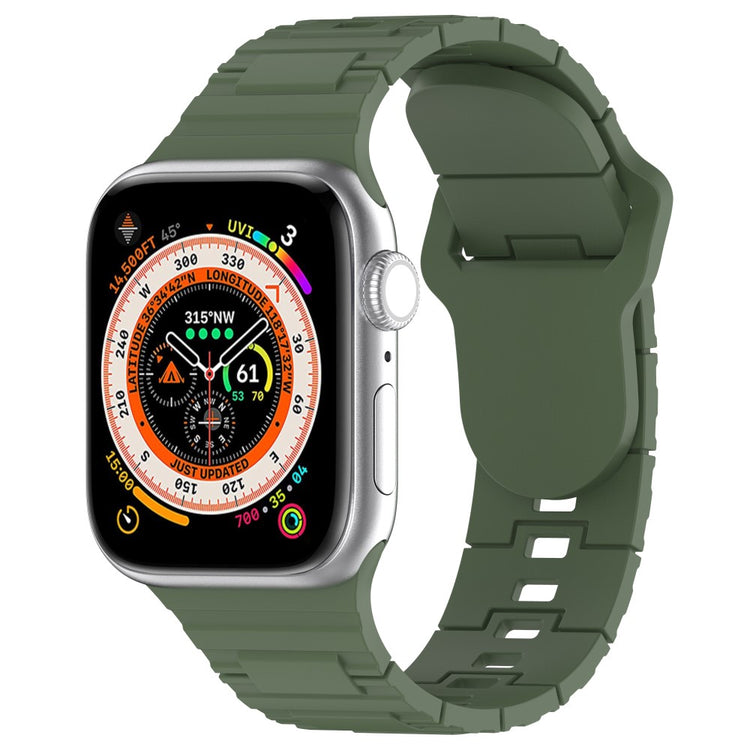 Mega Fed Silikone Universal Rem passer til Apple Smartwatch - Grøn#serie_7