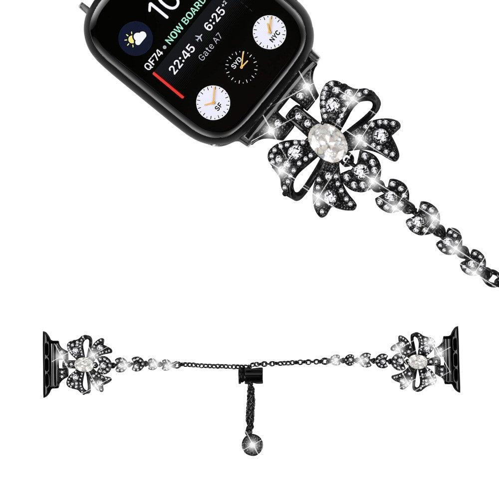 Eminent Metal Og Rhinsten Universal Rem passer til Apple Smartwatch - Sort#serie_1