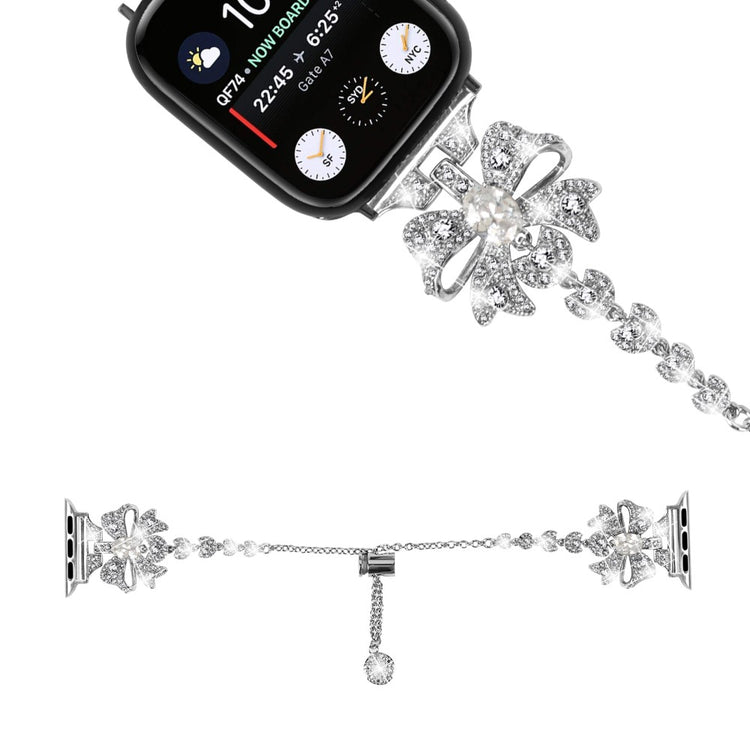 Eminent Metal Og Rhinsten Universal Rem passer til Apple Smartwatch - Sølv#serie_3