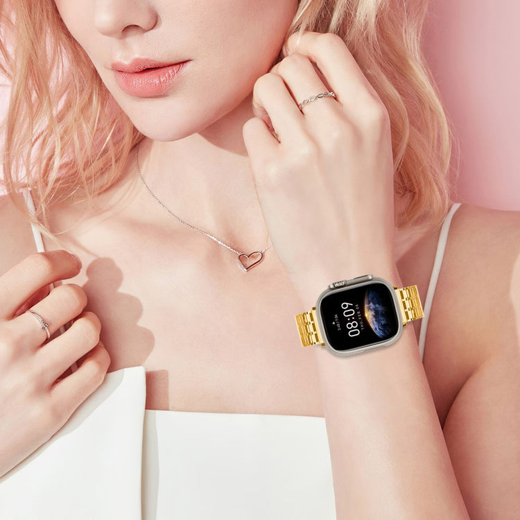 Vildt Fed Metal Universal Rem passer til Apple Smartwatch - Guld#serie_1