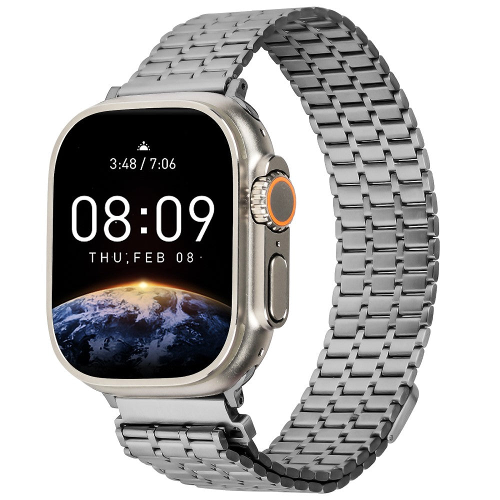 Vildt Fed Metal Universal Rem passer til Apple Smartwatch - Sølv#serie_3